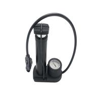 ROMISBABA High Pressure Mini Bike Foot Pedal Air Pump with Barometer Portable Multi-purpose Metal Inflator for Bicycle Tires and Household Use Black