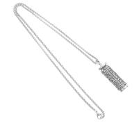 ROMISBABA Hollow Metal Bottle Pendant Necklace with Openable Container Vial Buddha True Words Ashes Holder Charm for Men and Women Travel Memorial Jewelry