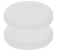 ROMISBABA Hot and Cold Compress Massage Stones with Smooth Surface White Marble 2pcs Face and Body Massage Rocks Set for Spa and Home Use