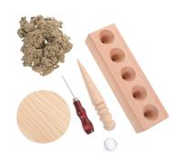 ROMISBABA Household Large Wooden Moxa Cone Mold Set DIY Moxa Roll Making Tool for Traditional Moxibustion Therapy