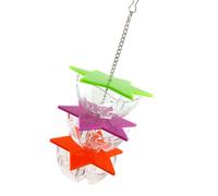 ROMISBABA Interactive Acrylic Hanging Parrot Foraging Toy with 3 Layer Design for Bird Cage Use, Encourages Natural Foraging and Prevents Negative Behaviour in Cockatoos and Other Birds