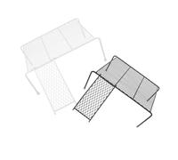 ROMISBABA Iron Chicken Coop Platform with Hollow Rack and Stand Wear Resistant Rutin Chicken Climbing and Activity Play Platform for Small Pets Black and White Large