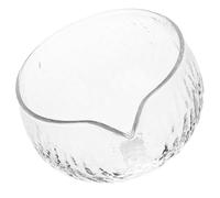 ROMISBABA Japanese Traditional Matcha Bowl with Spout Clear Glass Tea Cup Portable Decorative Japanese Style for Tea Enthusiasts Compact Elegant Household Use