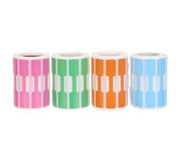 ROMISBABA Jewelry Price Tags Stickers 4 Rolls 2000Pcs Tear Resistant Paper Labels for Ring Necklace Pricing Label Stickers in Rose Red Blue Tangerine for Retail Use