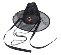 ROMISBABA Korean Traditional Gat Hat Black Mesh Sun Protection Hat with Strap and Bead Chain 16" Vintage Joseon Dynasty Costume Headwear for Men Women Cosplay Halloween