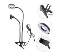 ROMISBABA Laptop Ring Fill Light LED for Live Streaming Video Recording Indoor Meetings Beauty Effect Selfie Lamp with Portable Space-saving Design