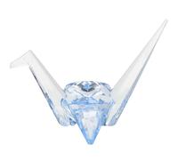 ROMISBABA Large Acrylic Origami Crane Sculpture for Birthday, Light Blue 3D Animal Figurine Home Decoration, Lightweight Fairy Tale Scene Accent for ’S Room