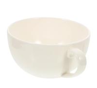 ROMISBABA Large Capacity Ceramic Porridge Cup Bone China Breakfast Mug for Home and Camping High-Grade Food-Safe Drink Container with Handle and Practical Tableware for Hot and Cold