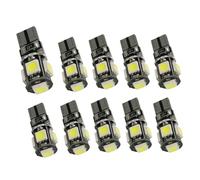 ROMISBABA LED Bulbs Reading Light 5smd 5050 and W5w License 10pcs Car Plate Lamp Pack with Wide-angle Illumination, Design, and Metal Material for Car Interior