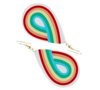ROMISBABA Lightweight Acrylic Teardrop Earrings for Women Rainbow Dangle Jewelry Accessory for Daily Wear Playful Geometric Design Friends and Family
