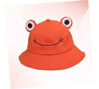 ROMISBABA Lightweight Orange Frog Bucket Hat for Years Breathable Casual Sun Protection Cap for Outdoor Activities Stylish and Summer Hat