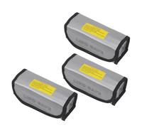 ROMISBABA Lipo Battery Safe Bags Fireproof with Aluminum Foil Material 3pcs Explosion Proof and Heat Shielding for Charging and Competitions Suitable for Lithium Batteries