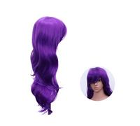ROMISBABA Long Curly Synthetic Wig Purple Natural Looking Hairpiece for Women Cosplay Party Dancing Stage Performance Hair Extension