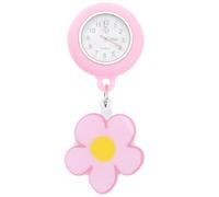 ROMISBABA Luminous Clip-on Nurse Pocket Watch Floral Design, Lightweight Medical Nursing Watch for Students and Healthcare Professionals, Glow-in-The-Dark Dial for Night Shifts