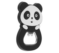 ROMISBABA Magnetic Panda Bottle Opener with Built Magnet for Refrigerator PVC and Alloy Material Use Beer and Beverage Opener Decorative Animal Design for Friends Black