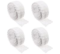 ROMISBABA Meat Netting Roll for Wrapping Ham and Food White 4pcs Polyester for Trussing Meat, for Home and Food Shop Use