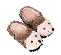 ROMISBABA Memory Foam Hedgehog Cartoon Slippers Soft Plush Indoor Footwear for Men Women Size 39-40 Casual Home Wear