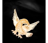 ROMISBABA Men’s Black Animal Eagle Brooch Pin, Alloy Creative Bird-shaped Breastpin for Clothing Accessory, Party and Casual Wear