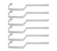 ROMISBABA Metal Gutter Brackets Heavy Duty Rain Gutter Rack 6 Pieces Iron Roof Drainage Supports Resistant to Wind Forces