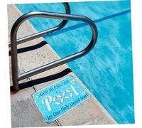 ROMISBABA Metal Sign Board for Swim Pool Safety with Eye-catching Decorative Design Easy to Install Outdoor Summer Wall Decor for Swimming Pool Areas