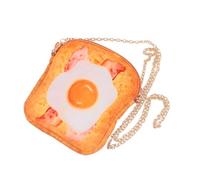 ROMISBABA Mini Chain Crossbody Bag Toast Shape Pouch Lightweight Fabric for Urban Commuting and Leisure