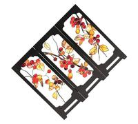 ROMISBABA Mini Chinese Folding Screen Desk Divider - 3D Acrylic Asian Desktop Partition for Home Office Decor, Small Feng Shui Ornament Suitable for Study and Business Spaces