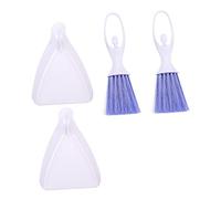 ROMISBABA Mini Dustpan Broom Set 2pcs Broom Dustpan Pet Cleaning Brush Scrubbing Brushes for Cleaning Random Color