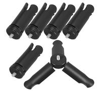 ROMISBABA Mini Foldable 1/4 Inch Screw Tripod Head Mount Camera Adapter Stand with 6pcs Black Parts for Dslr, Phone, and Digital Devices, Portable Travel Photo Video Support
