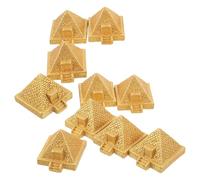 ROMISBABA Mini Resin Pyramid Model Versatile Decoration for Miniature Gardens and Balconies in Golden Colour 10pcs Ancient Egyptian Pyramid Statue Decor Realistic Landscape Design