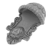 ROMISBABA Miniature Lion Head Wall Mount for Dollhouse and Garden Scene Realistic Micro Sculpture with Intricate Detailing Compact Fake Wall Decor Prop for Park Layout and Spaces