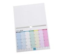 ROMISBABA Month Wall Planner July December Thick Paper Spiral Wall Calendar with Multinational Holidays Space Saving English Calendar for Office Home Use
