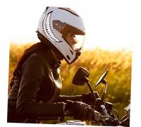 ROMISBABA Motorcycle Helmet Sticker Adhesive Decal Unique Teeth Design Motorcycle Helmet Decal for Smooth Surfaces Easy to Apply and Tank Decoration