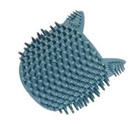 ROMISBABA Multi Function Cat Massage Comb with Premium Silicone Self Grooming Rubbing Board for Wet and Dry Use Pet Grooming Brush Enhancing Circulation and Claw Care Small Blue