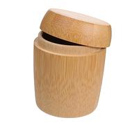ROMISBABA Multifunction Bamboo Toothpick Container with Lid Compact Household Swab Storage Box Stylish Pad Dispenser for Home Organization