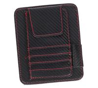 ROMISBABA Multifunctional Car Visor Organizer with PU Construction Sun Visor Clip for Insurance and Registration Card Storage Stylish Auto Interior Accessory Compatible with Cars and Trucks