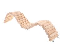 ROMISBABA My Neighbor Suspension Bridge Toy Wood Ladder for Hamster Rat Chinchilla Guinea Pig Pet Cage Climbing Plaything