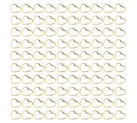 ROMISBABA Nail Studs Create Unique Designs 500pcs Heart Shaped Golden Metal for Nail Art Decoration for Professional Use and School Accessories