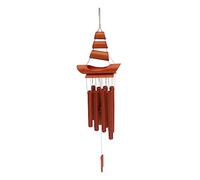 ROMISBABA Natural Bamboo Wind Chime Pendant with Crisp Melody Durable Hanging Bell for Home and Garden Decoration Creative Feng Shui Ornament Relieving Stress and Enhancing Atmosphere