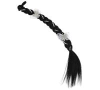 ROMISBABA Natural Black Braided Ponytail Extension for Soft Knot-resistant Fake Hair Braid Comfortable Hair Accessory for Quick Stylish Hairstyles