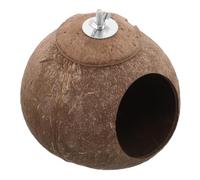 ROMISBABA Natural Coconut Shell Bird Nest for Parakeets Large Outdoor Nesting Box with Smooth Surface for Easy Cleaning and Enhanced Privacy Sustainable Habitat for Parrots Budgies Conures