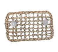 ROMISBABA Natural Edible Rabbit Bite with Protective Grass Mat and Chew Accessories for Small Pets Teeth Care Chew for Rabbits Chinchillas Guinea Pigs and Bunnies to Promote and Exercise