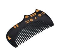 ROMISBABA Natural Ox Horn Hair Comb Anti-static Comb for Hair Styling and Scalp Massage Black with No Snags