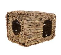 ROMISBABA Natural Straw Rabbit Play House Woven Hideout Nest for Litter Rabbit Sleeping