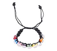 ROMISBABA Nine-Head Ceramic Lucky Cat Bracelet Handmade Knitted Colorful Women’s Wristband Black Rope Cartoon Jewelry for Daily Wear