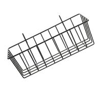 ROMISBABA Non-punching Black Iron Hanging Wire Basket Organizer for Bathroom and Kitchen, Anti-rust Wall Mounted Storage Shelf Suitable for Soap, Shampoo, and Small Items