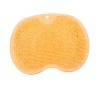 ROMISBABA Non Skid Shower Foot Scrubber Mat with Massage Bristles for Feet Cleaning and TPE Bathroom Massage Pad with Suction Cups Suitable for Home Bathing Use Random Color