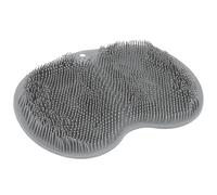 ROMISBABA Non-Slip Foot Massager Scrubber Mat Grey TPE Bathroom Pad with Acupressure Points for Relaxing Exfoliating and Stress Relief Safe Non-Skid Design for Home Bathing Care