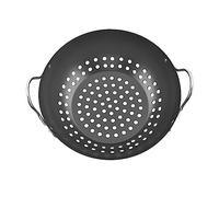 ROMISBABA Non Stick Multi Function Grill Basket Bbq Pan with Draining Design for Indoor Outdoor Barbecue Restaurant Use Durable Wear Resistant Cooking Tray
