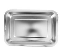 ROMISBABA Open Stainless Steel Cat Litter Tray Durable Metal Pan for Pets Spacious Design for Comfortable Use Easy to Clean Pet Toilet for Indoor Cats