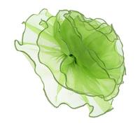 ROMISBABA Oversized Green Organza Flower Brooch Pin Embroidered Floral Lapel Pin for Women Wedding Party Dance Banquet Dress Accessory Versatile Stylish Statement Jewelry